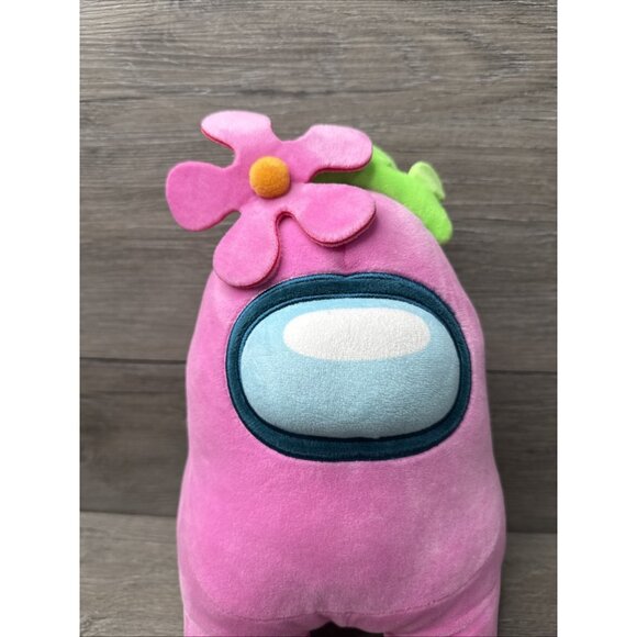 Toikido Among Us Pink with Flower Stuffed Plush 12" - Picture 2 of 10
